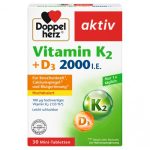 DOPPEL HERZ Aktiv Vitamin K2 + D3 2500 I.E. A30