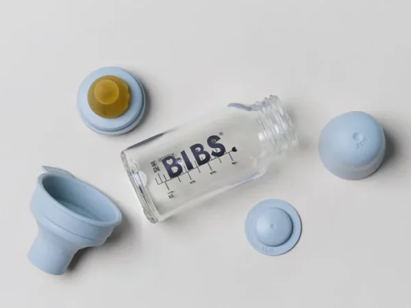Bibs Staklena flašica 110 ml. baby blue