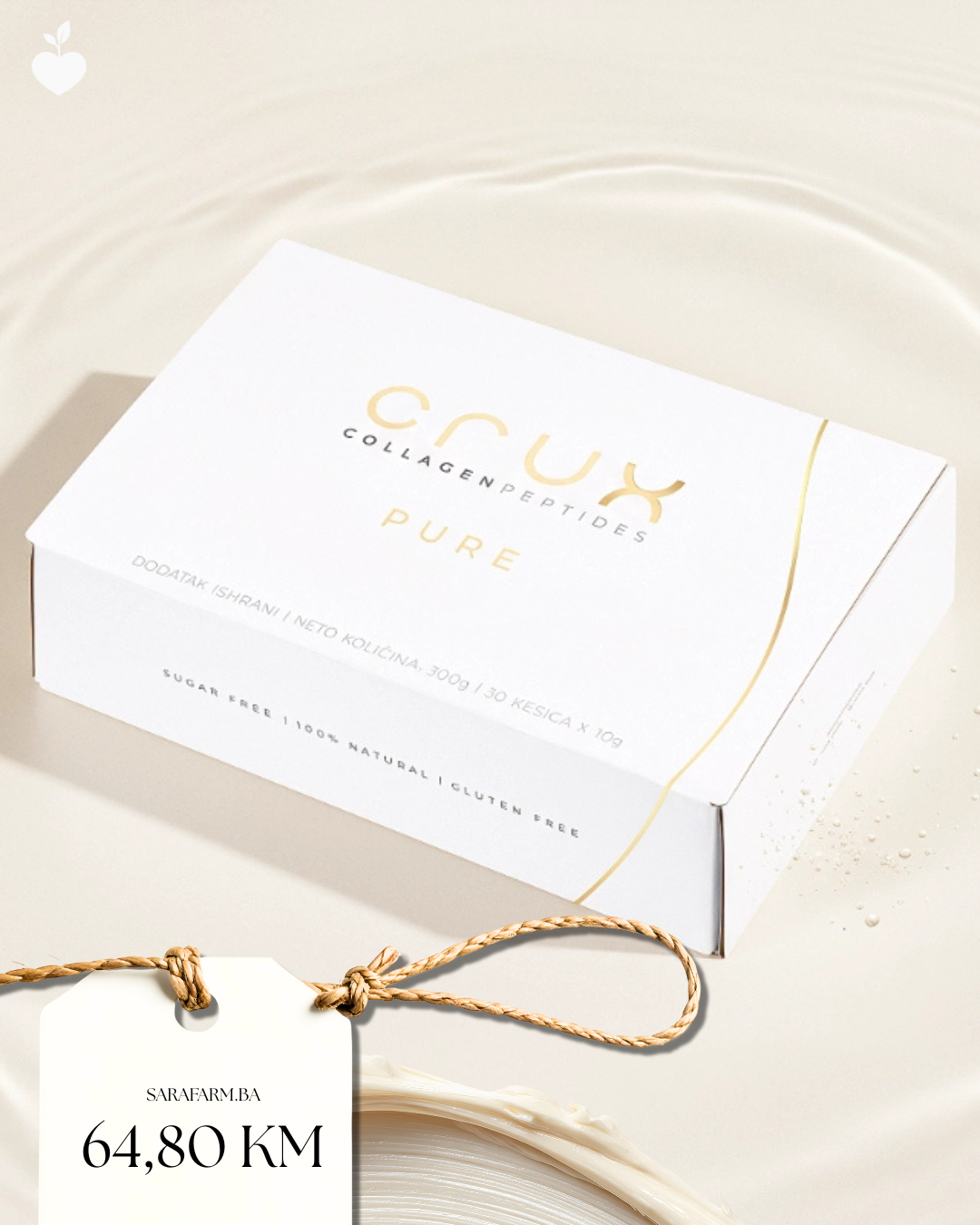 CRUX PURE COLLAGEN PEPTIDES – 300 G (30 KESICA PO 10 G) (1)