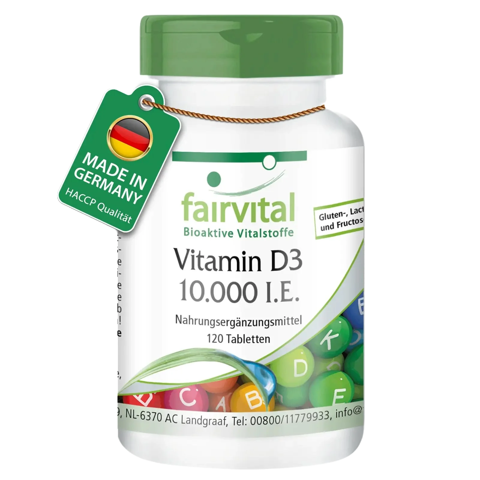 77612-Vitamin-D3-10.000-I.E. Depot-B06XCR5CWK Fairvital Vitamin D3 10.000 IU A120 - Image 1
