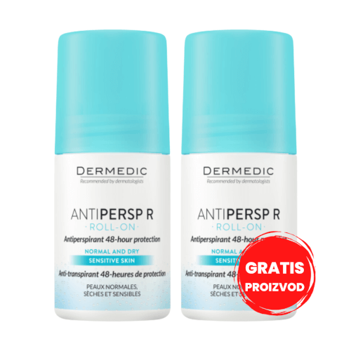 Dermedic-Antiperspirant-roll-on-11-GRATIS Dermedic Antiperspirant roll-on 1+1 GRATIS 2 X 60ml Protiv znojenja - Image 1