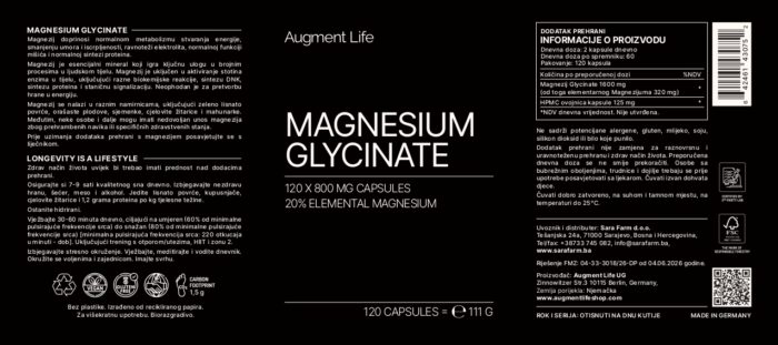 Magnezij Glycinate 800 mg. A120 Pure - Image 5